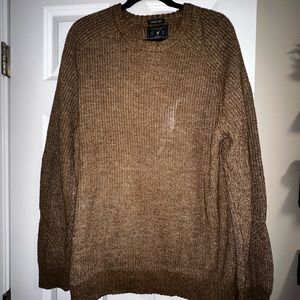 American Eagle Brown Knit Sweater (Oversized)
